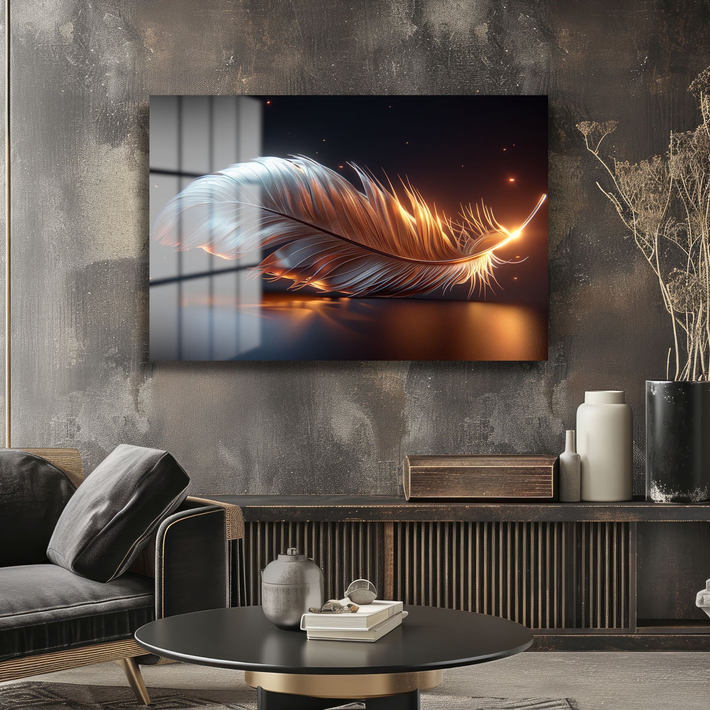 DEKORATİF YATAY CAM TABLO - TT1332