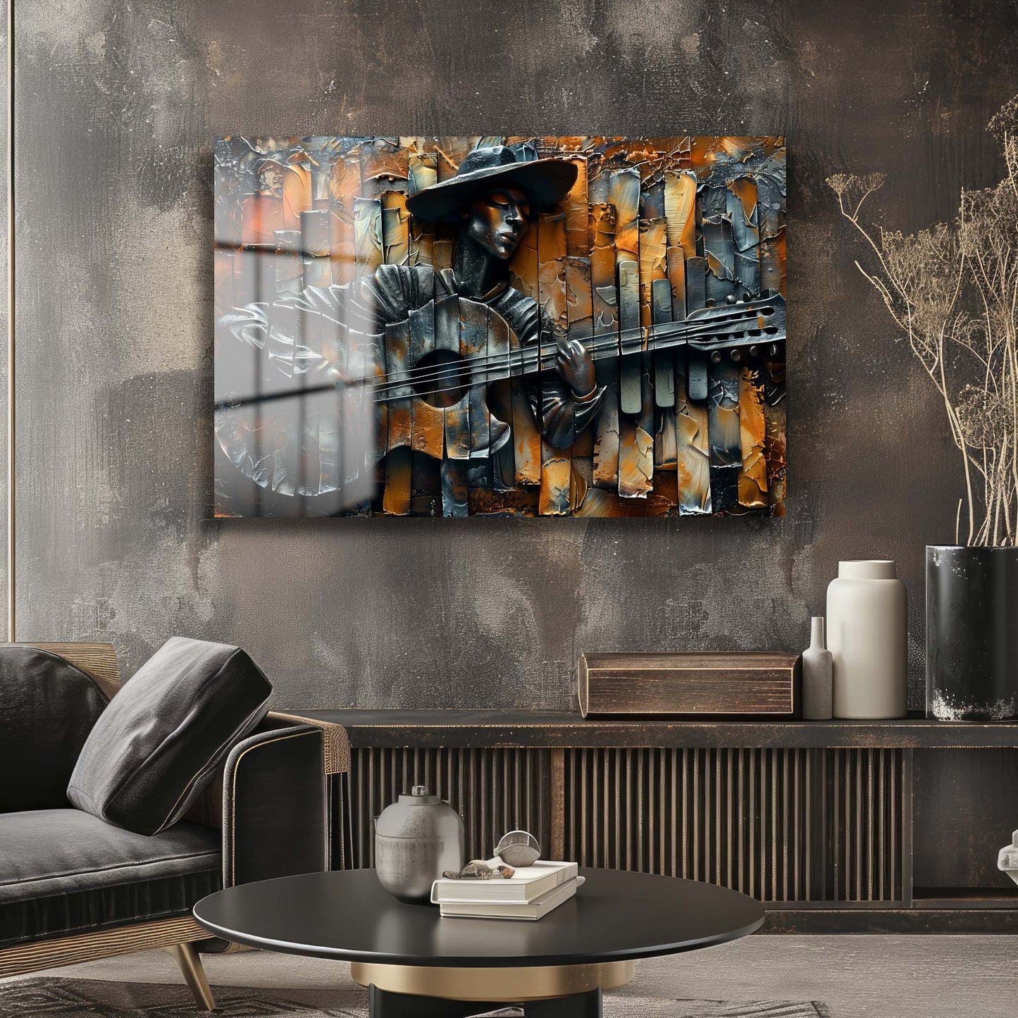 DEKORATİF YATAY CAM TABLO - TT1235