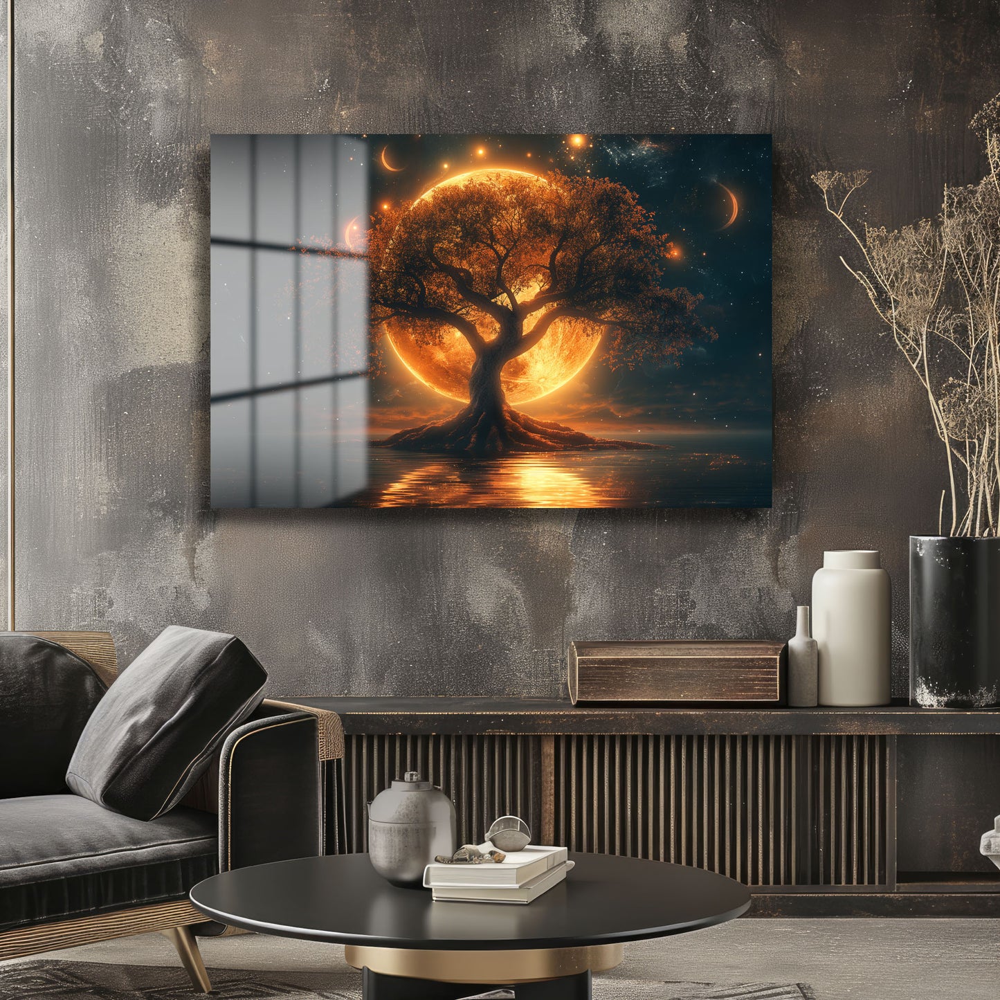 DEKORATİF YATAY CAM TABLO - TT1263