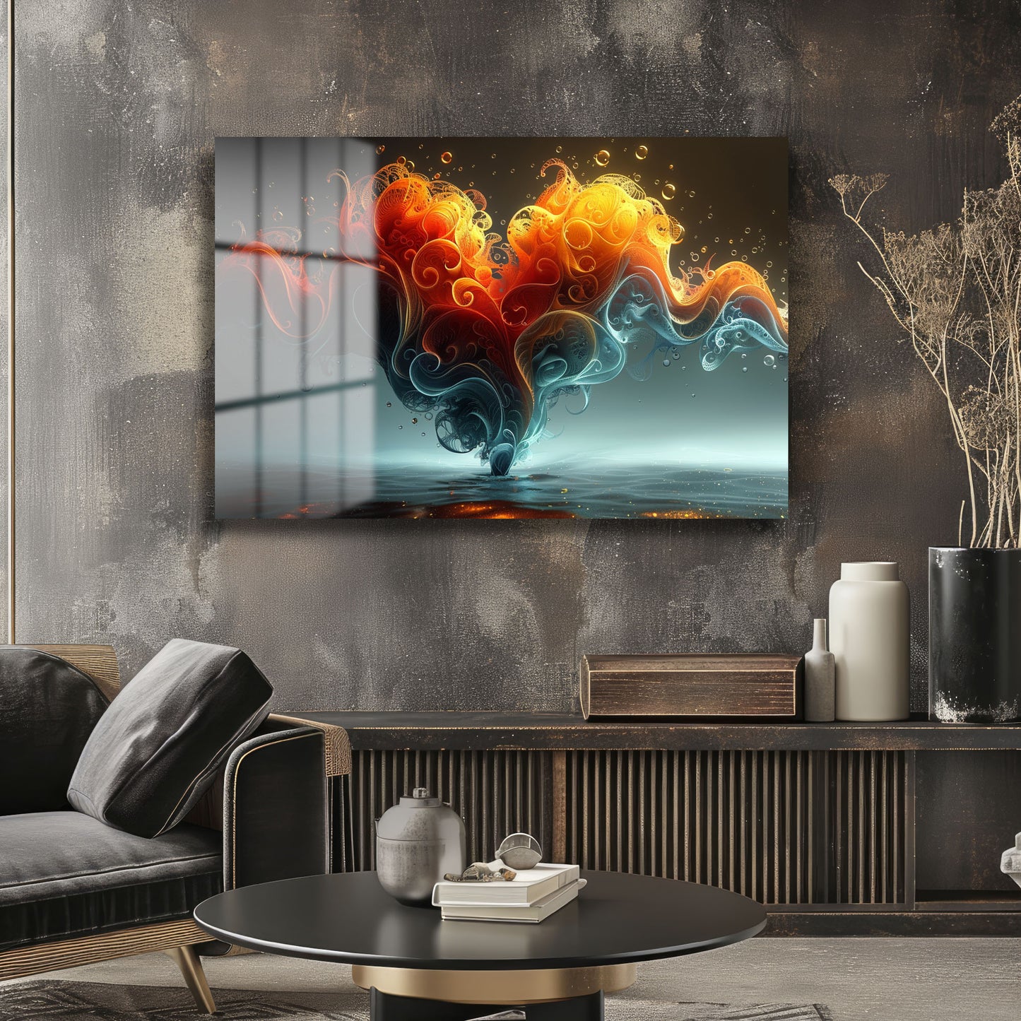 DEKORATİF YATAY CAM TABLO - TT1318