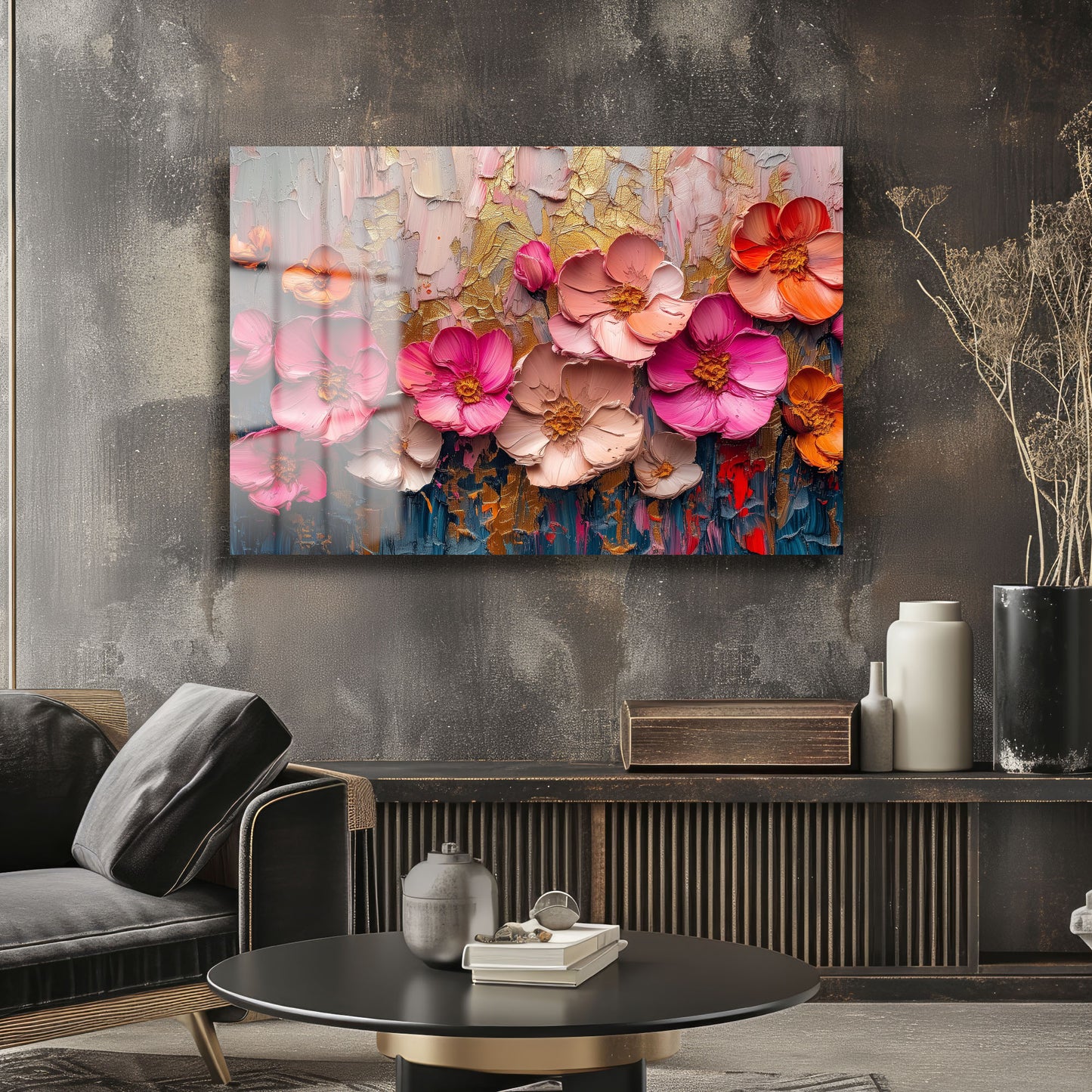 DEKORATİF YATAY CAM TABLO - TT1291