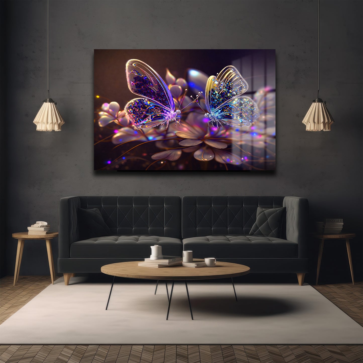 DEKORATİF YATAY CAM TABLO - TT3133