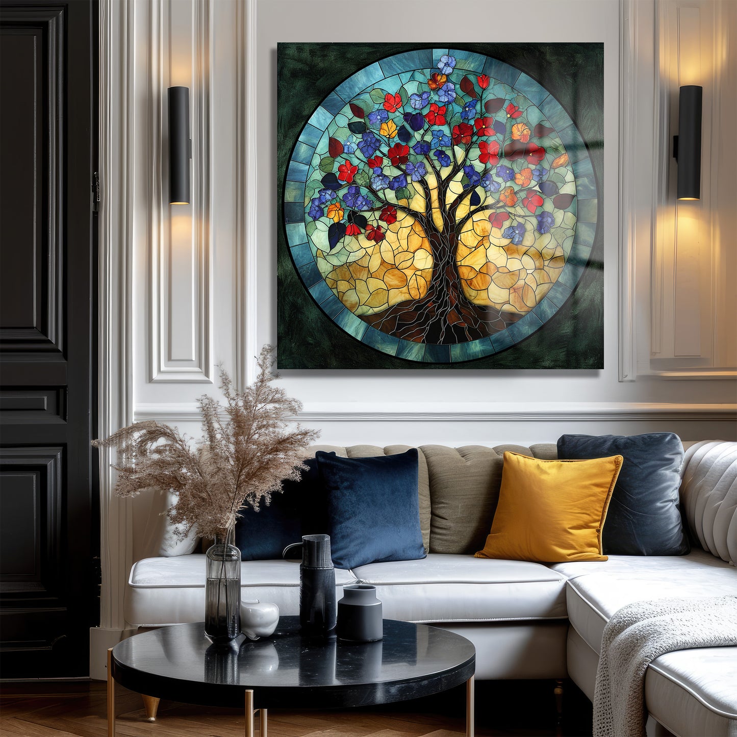 DEKORATİF KARE CAM TABLO - TT1028