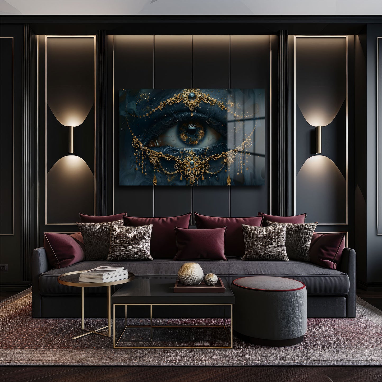 DEKORATİF YATAY CAM TABLO - TT1190