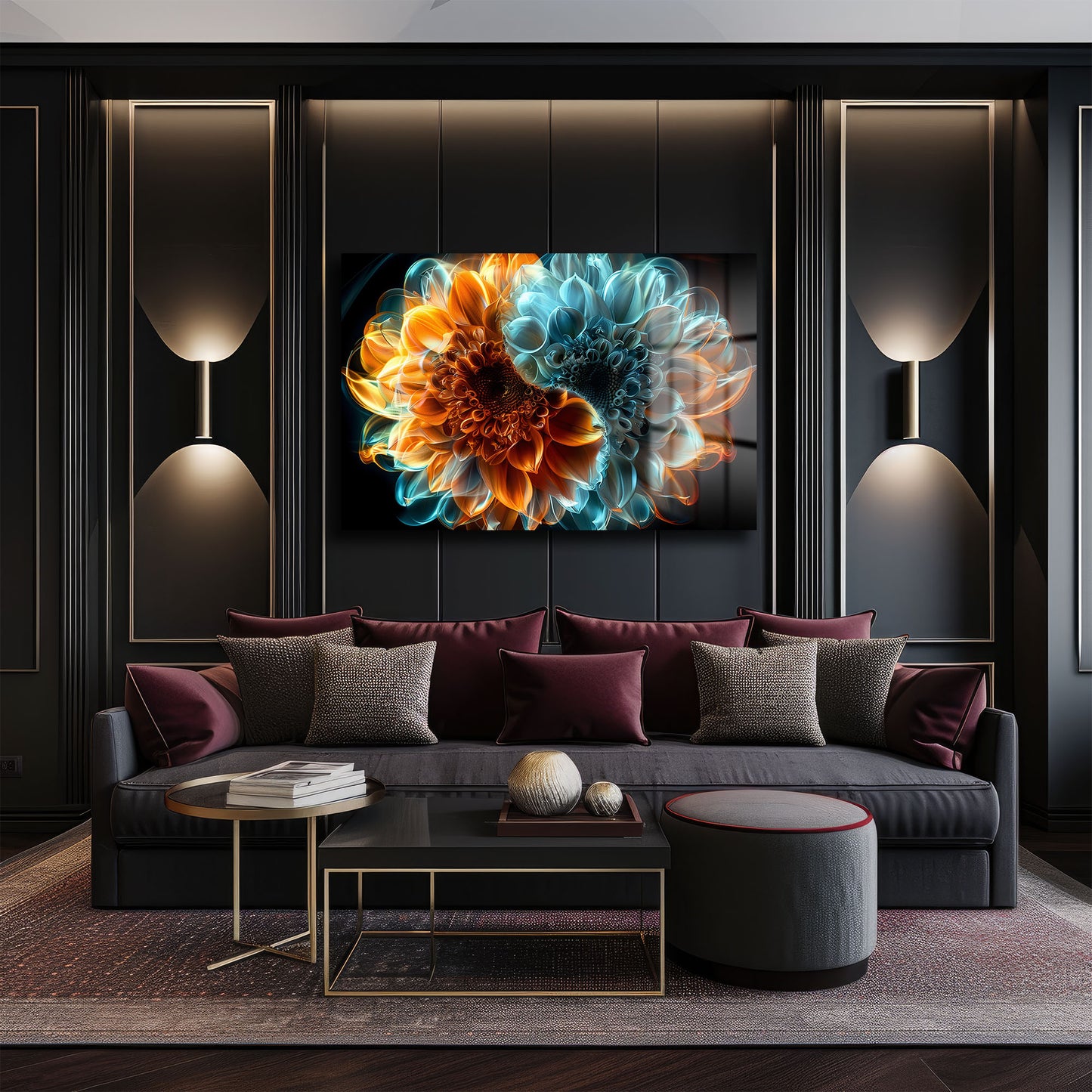 DEKORATİF YATAY CAM TABLO - TT1197