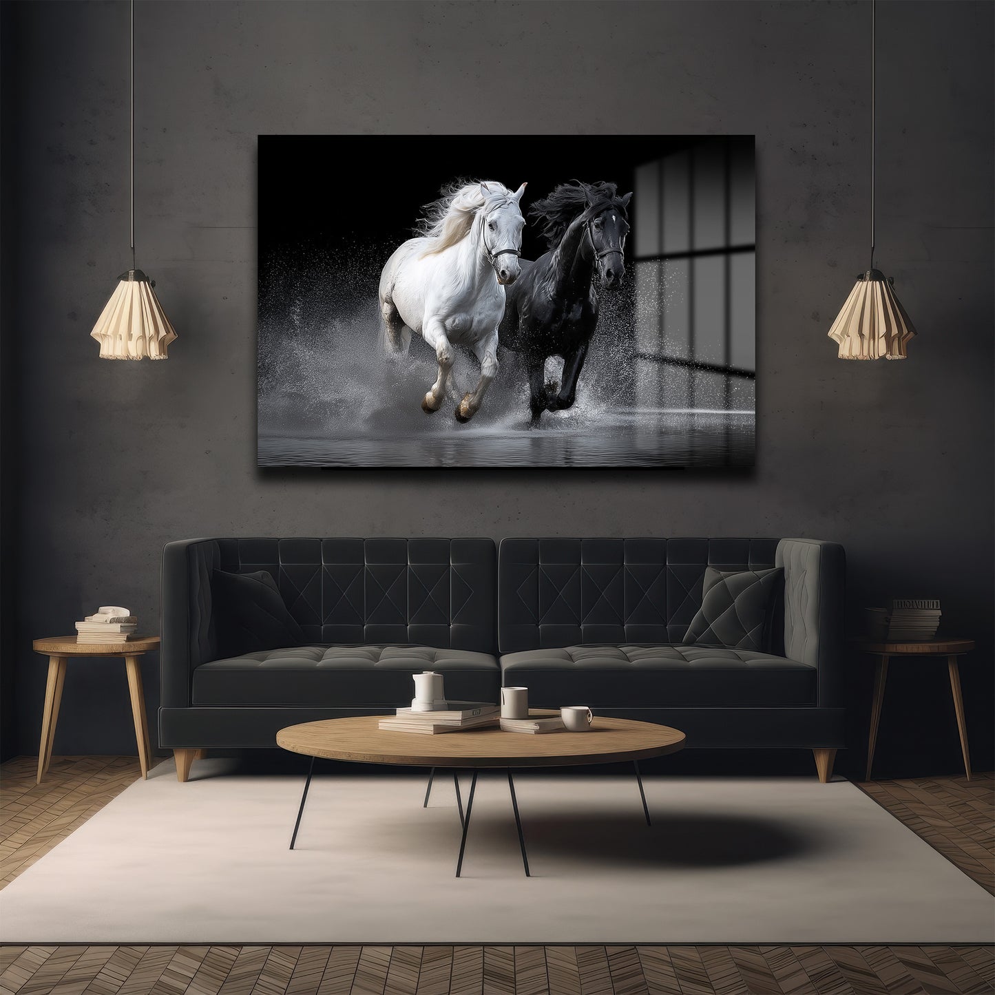 DEKORATİF YATAY CAM TABLO - TT3159