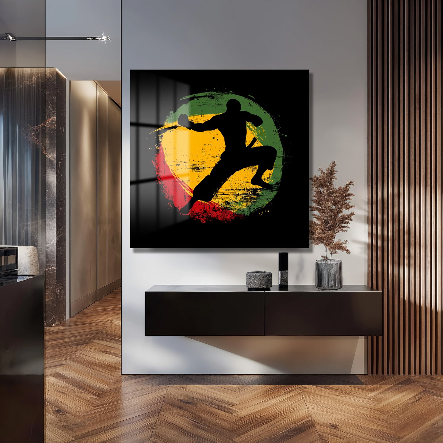 DEKORATİF KARE CAM TABLO - TT1057