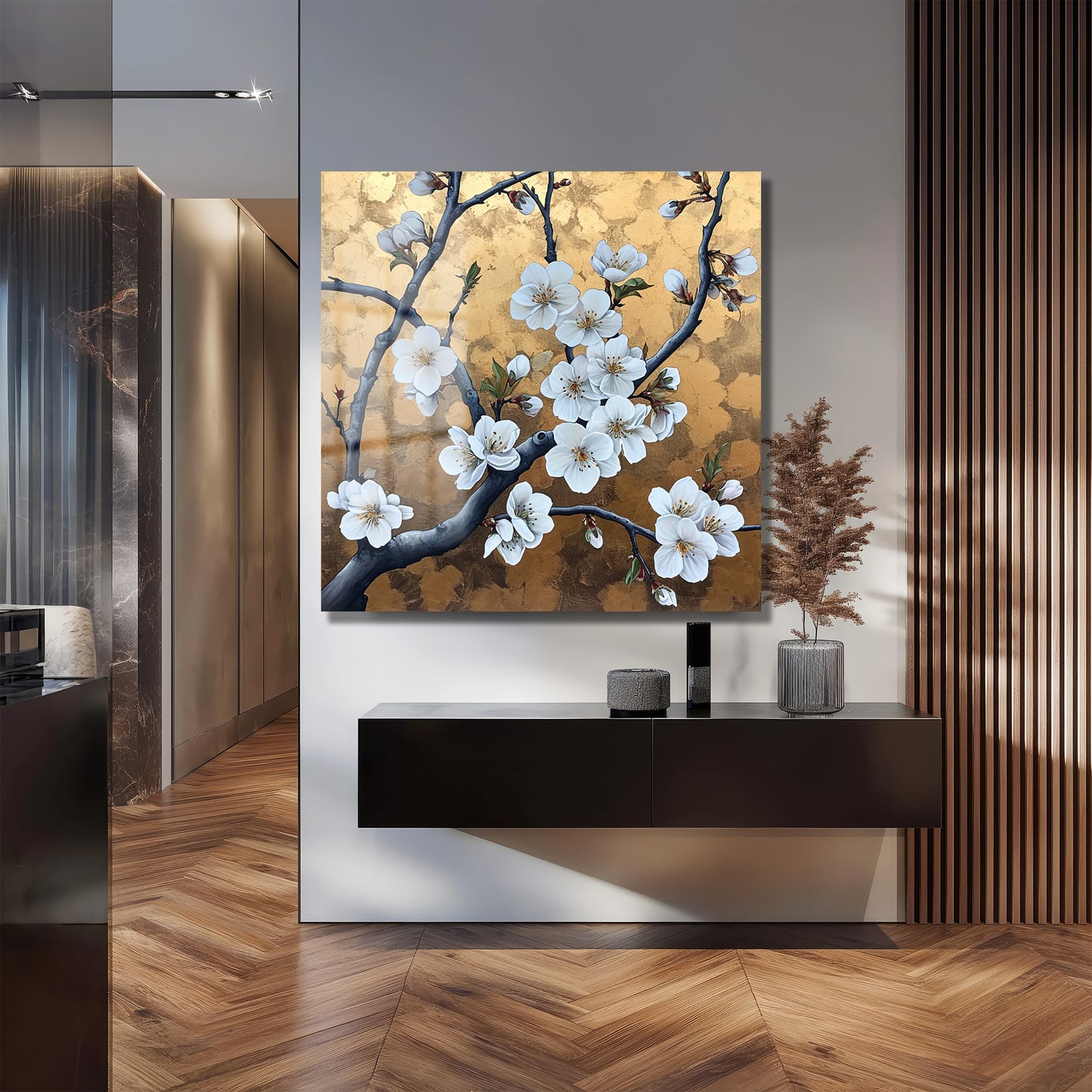 DEKORATİF KARE CAM TABLO - TT1076