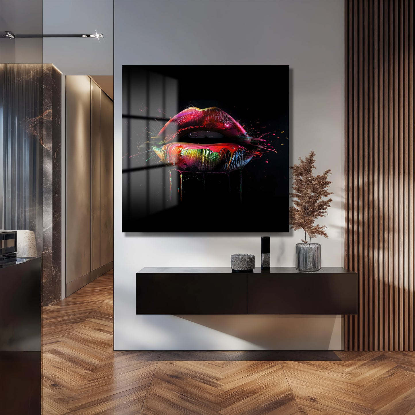 DEKORATİF KARE CAM TABLO - TT1042