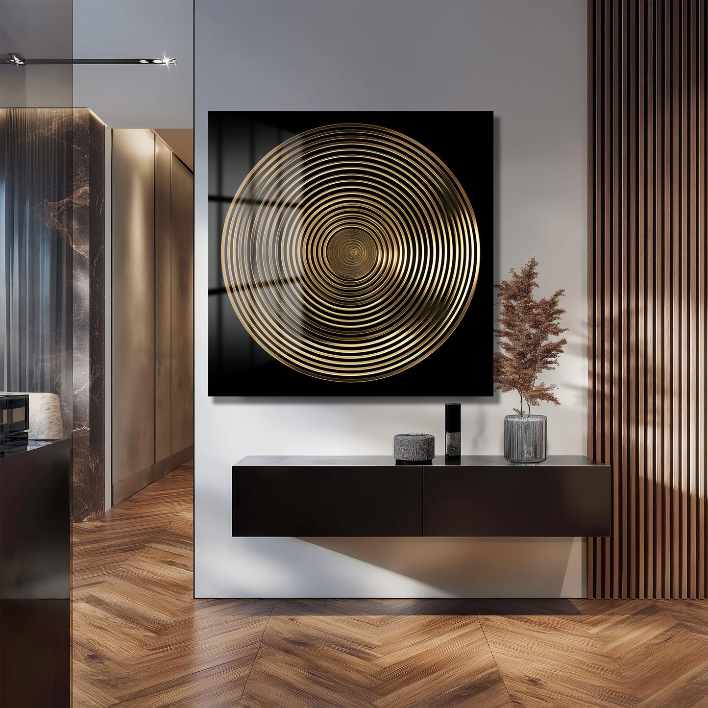 DEKORATİF KARE CAM TABLO - TT1080