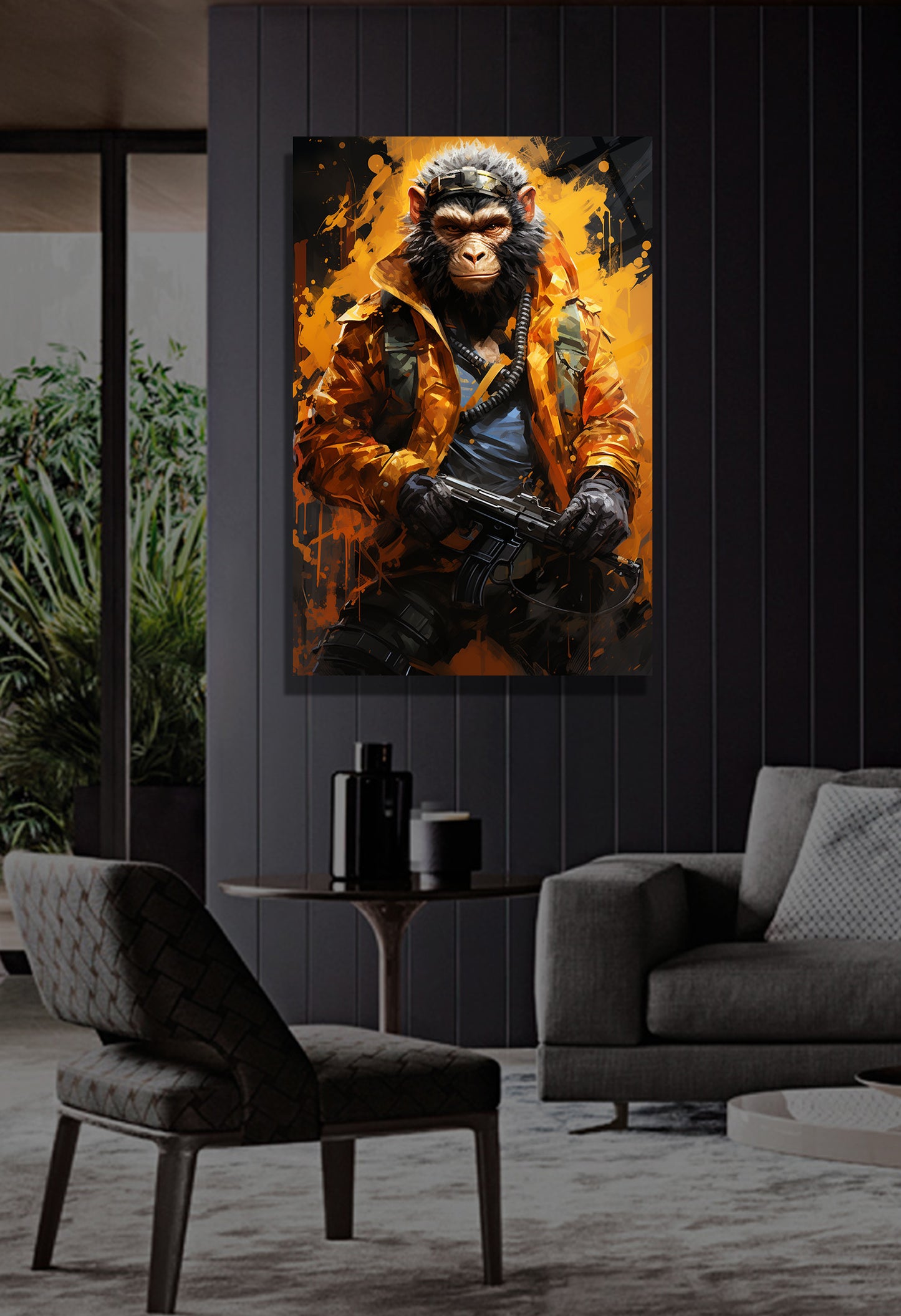 DEKORATİF DİKEY CAM TABLO - TT0051