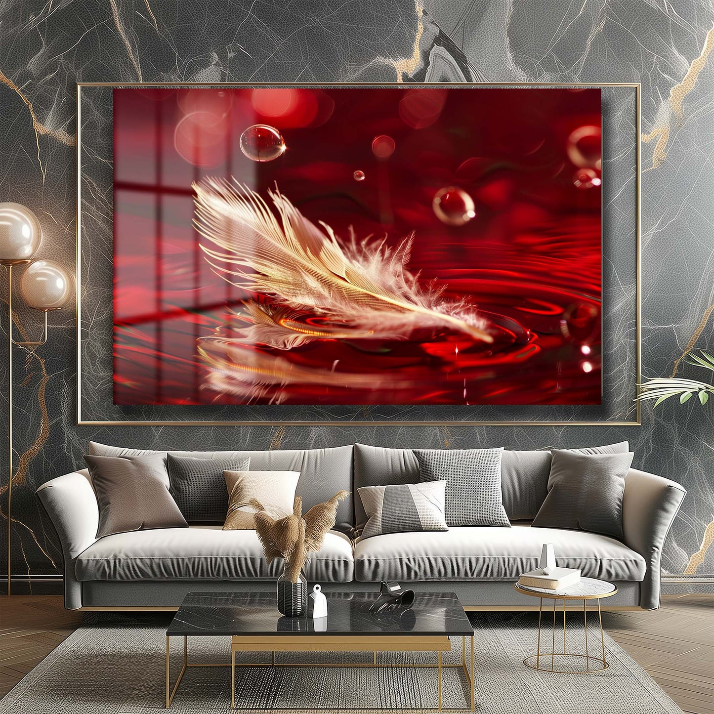 DEKORATİF YATAY CAM TABLO - TT1211