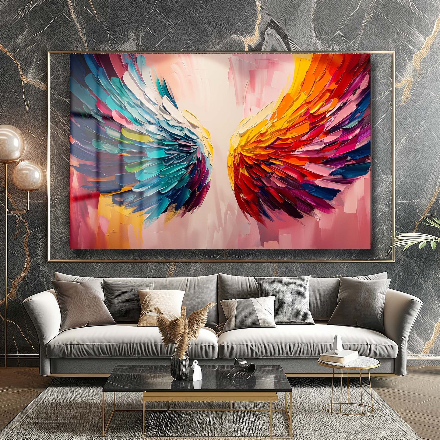 DEKORATİF YATAY CAM TABLO - TT1227