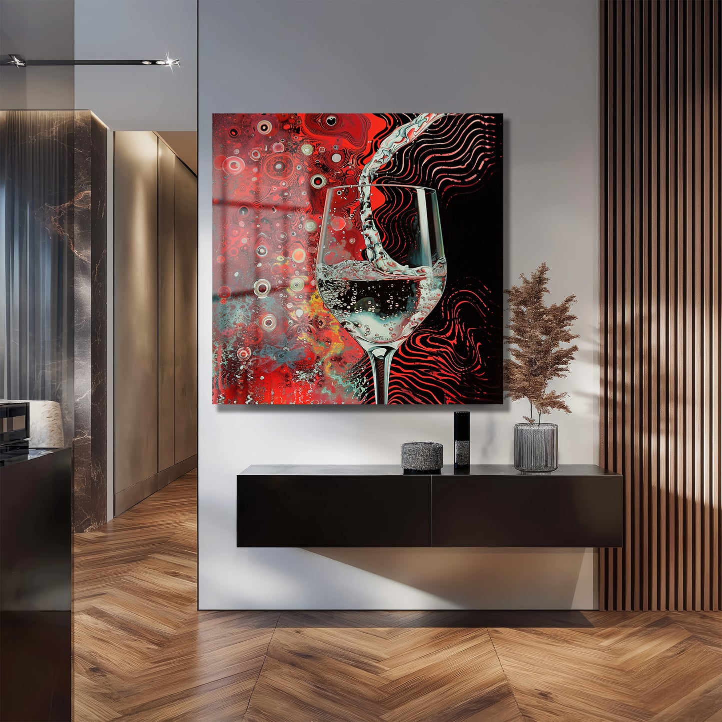 DEKORATİF KARE CAM TABLO - TT1100