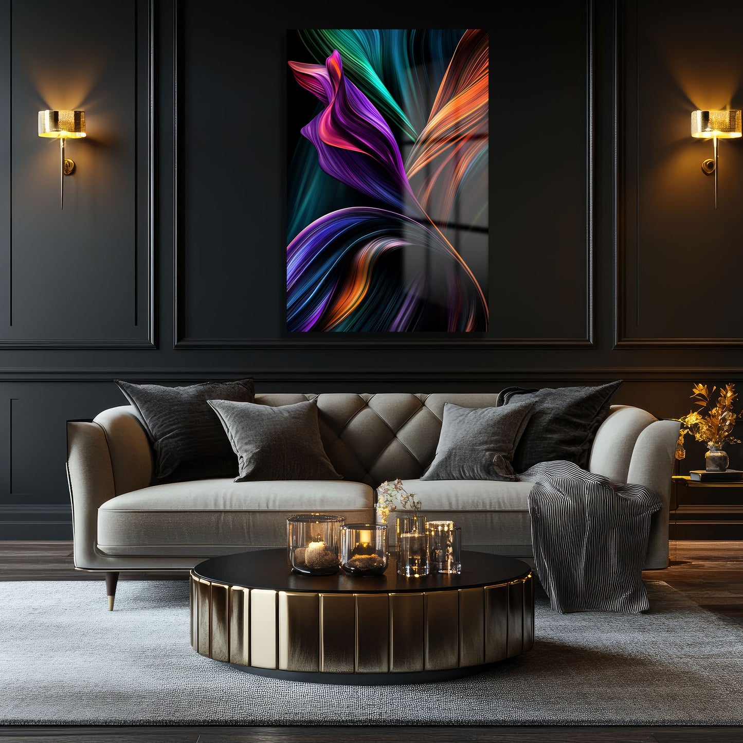 DEKORATİF DİKEY CAM TABLO - TT1795