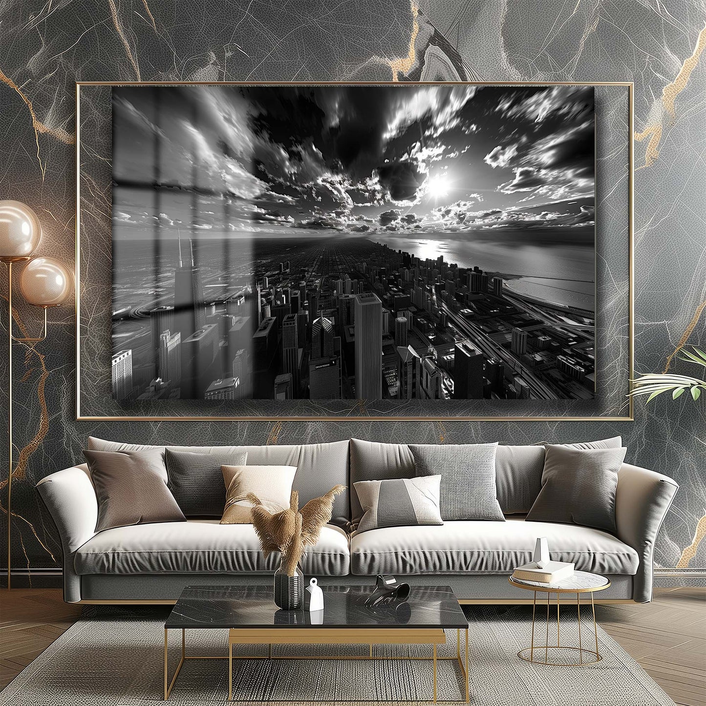 DEKORATİF YATAY CAM TABLO - TT1186