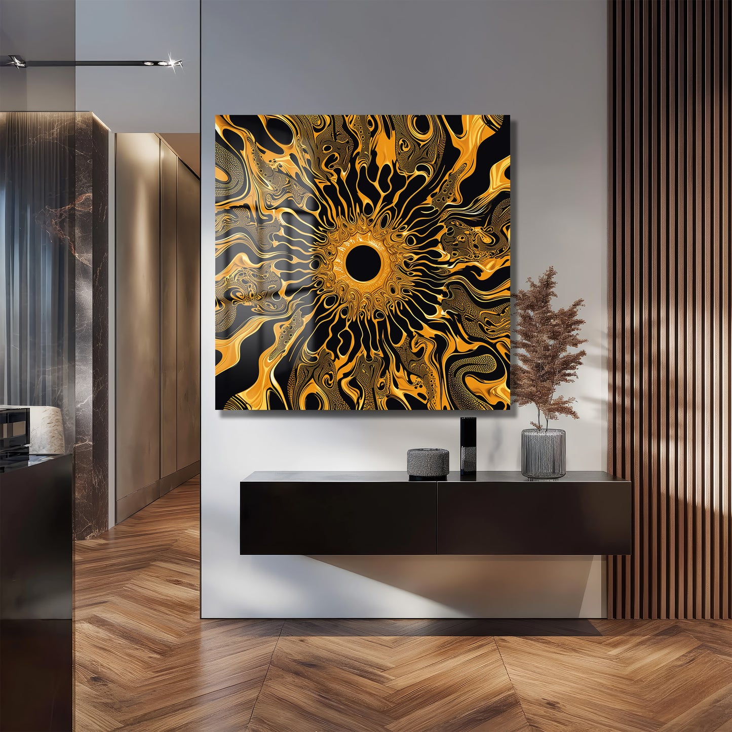 DEKORATİF KARE CAM TABLO - TT1083