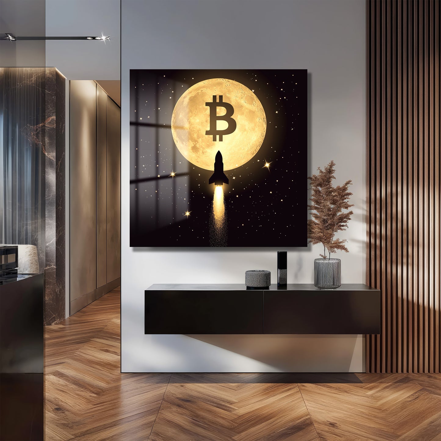 DEKORATİF KARE CAM TABLO - TT1045