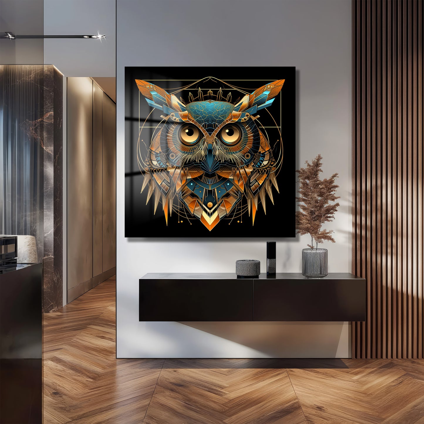 DEKORATİF KARE CAM TABLO - TT1051