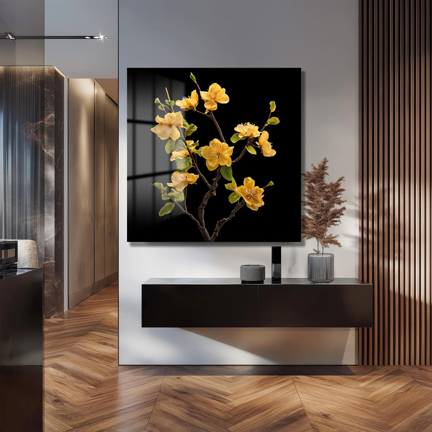 DEKORATİF KARE CAM TABLO - TT1077