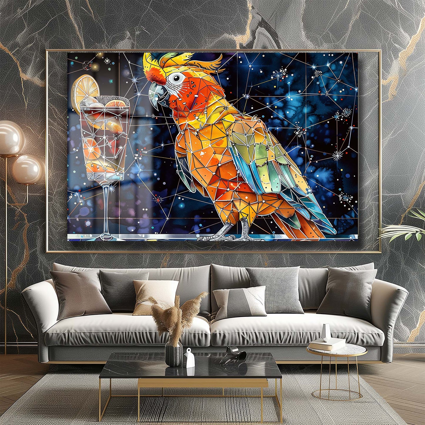 DEKORATİF YATAY CAM TABLO - TT1216