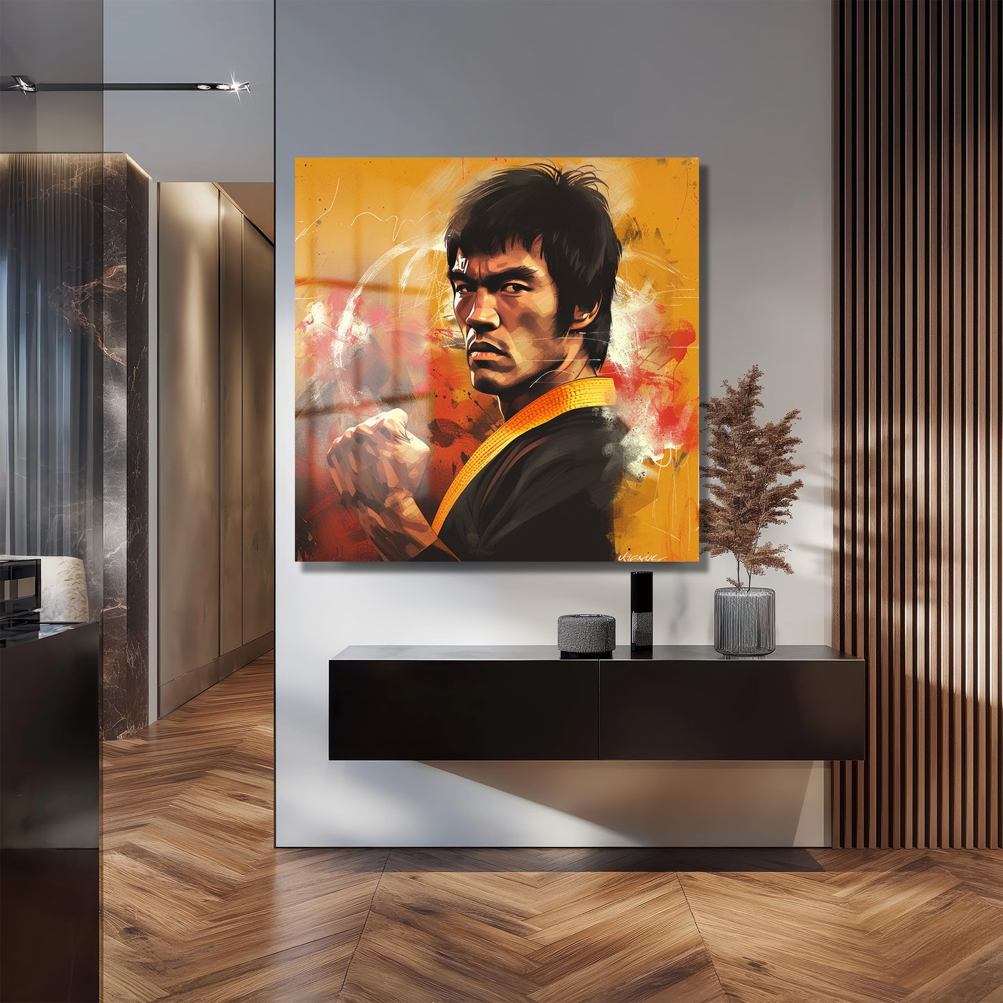 DEKORATİF KARE CAM TABLO - TT1026