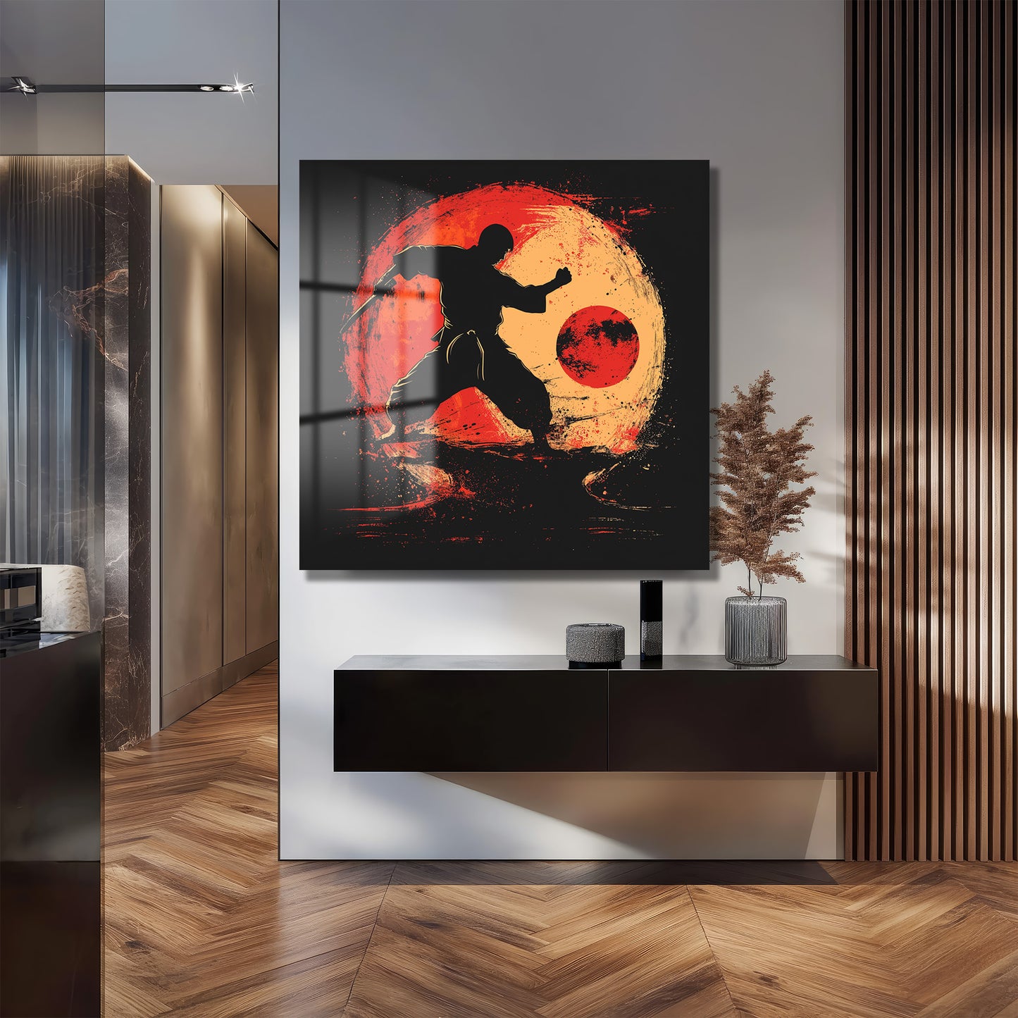 DEKORATİF KARE CAM TABLO - TT1058