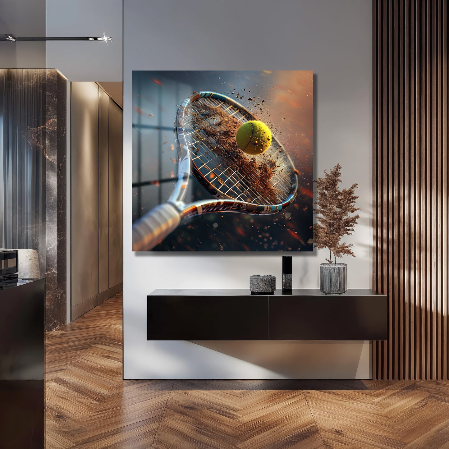 DEKORATİF KARE CAM TABLO - TT1064