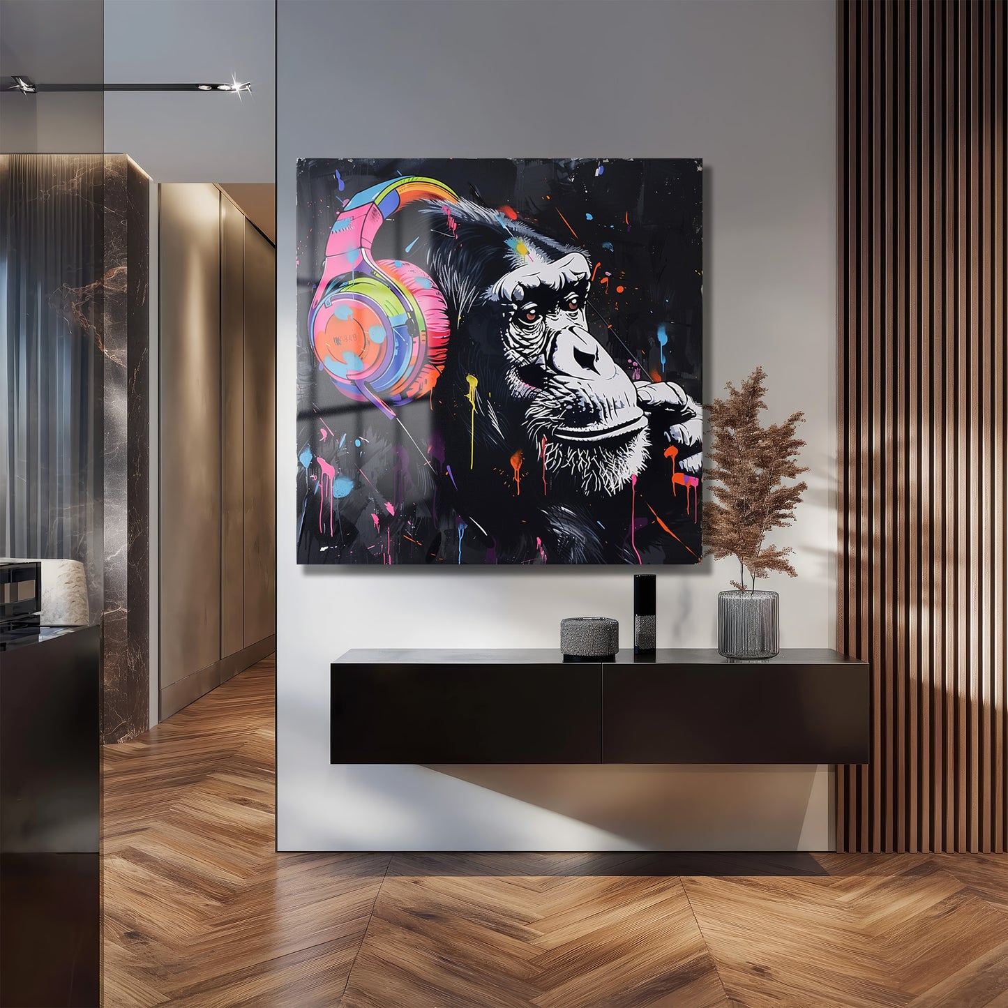 DEKORATİF KARE CAM TABLO - TT1047