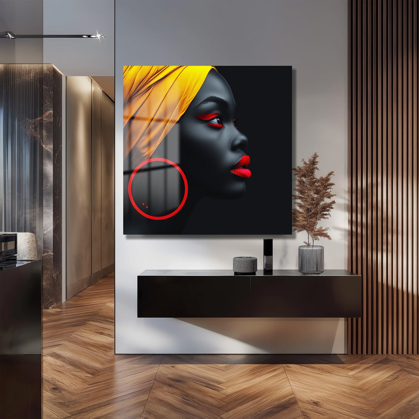 DEKORATİF KARE CAM TABLO - TT1040