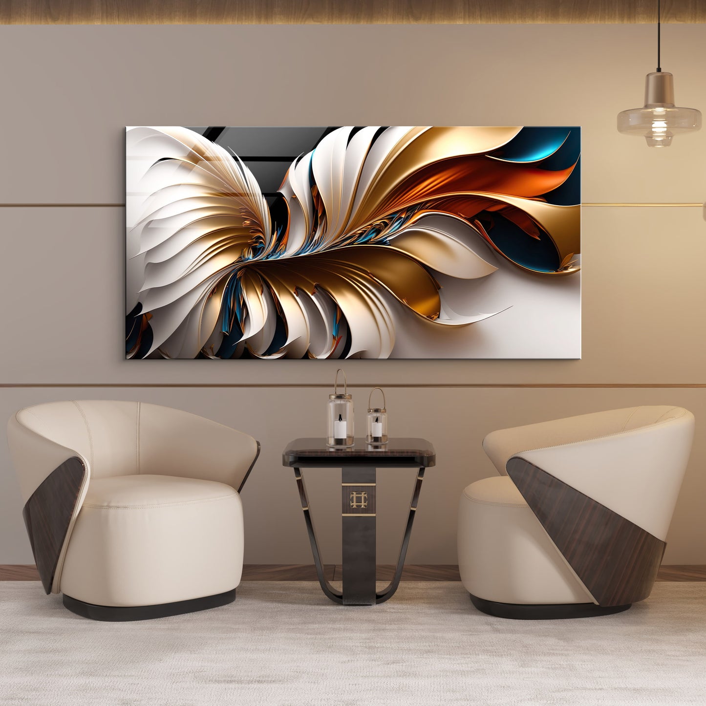 DEKORATİF YATAY CAM TABLO - CF0757