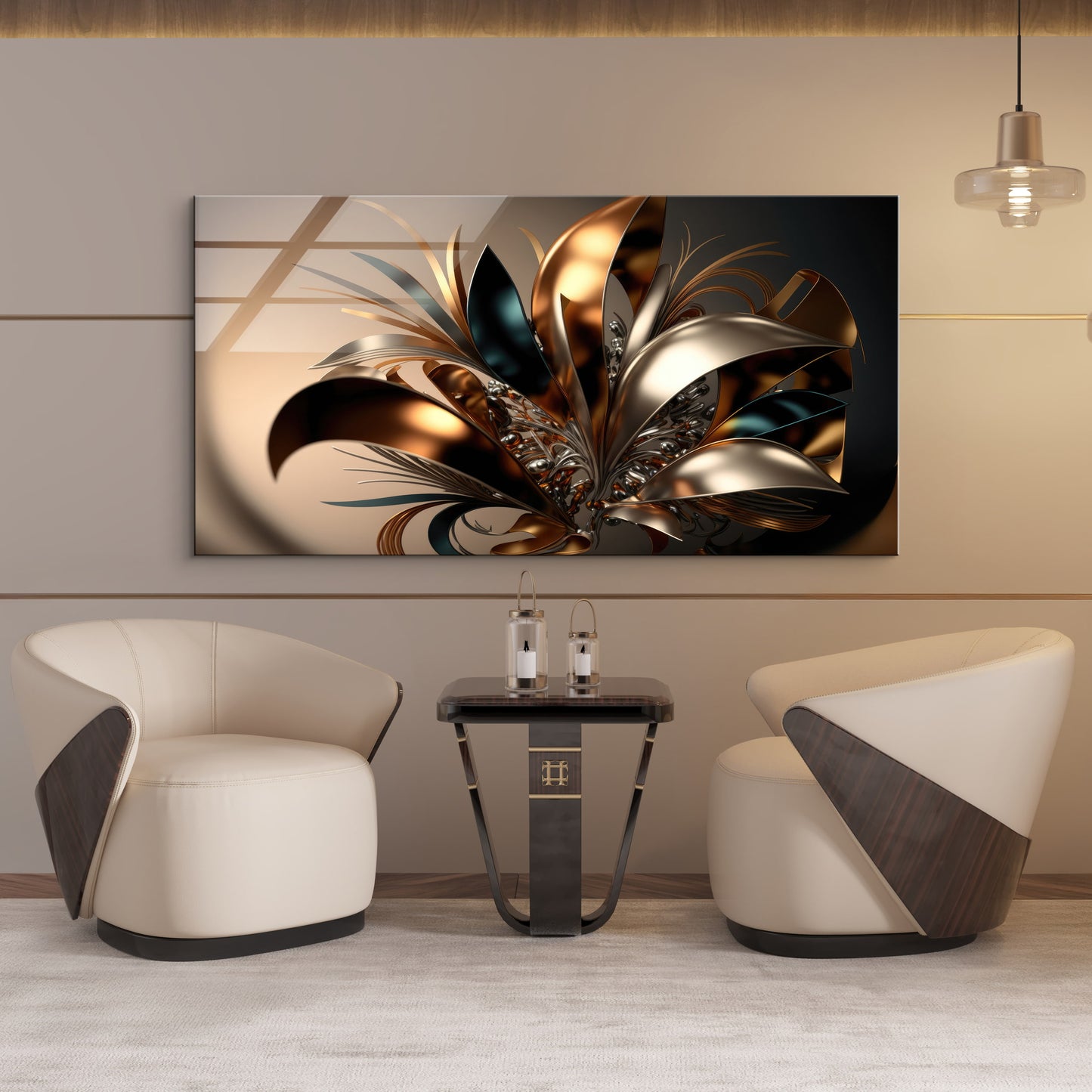 DEKORATİF YATAY CAM TABLO - CF0803