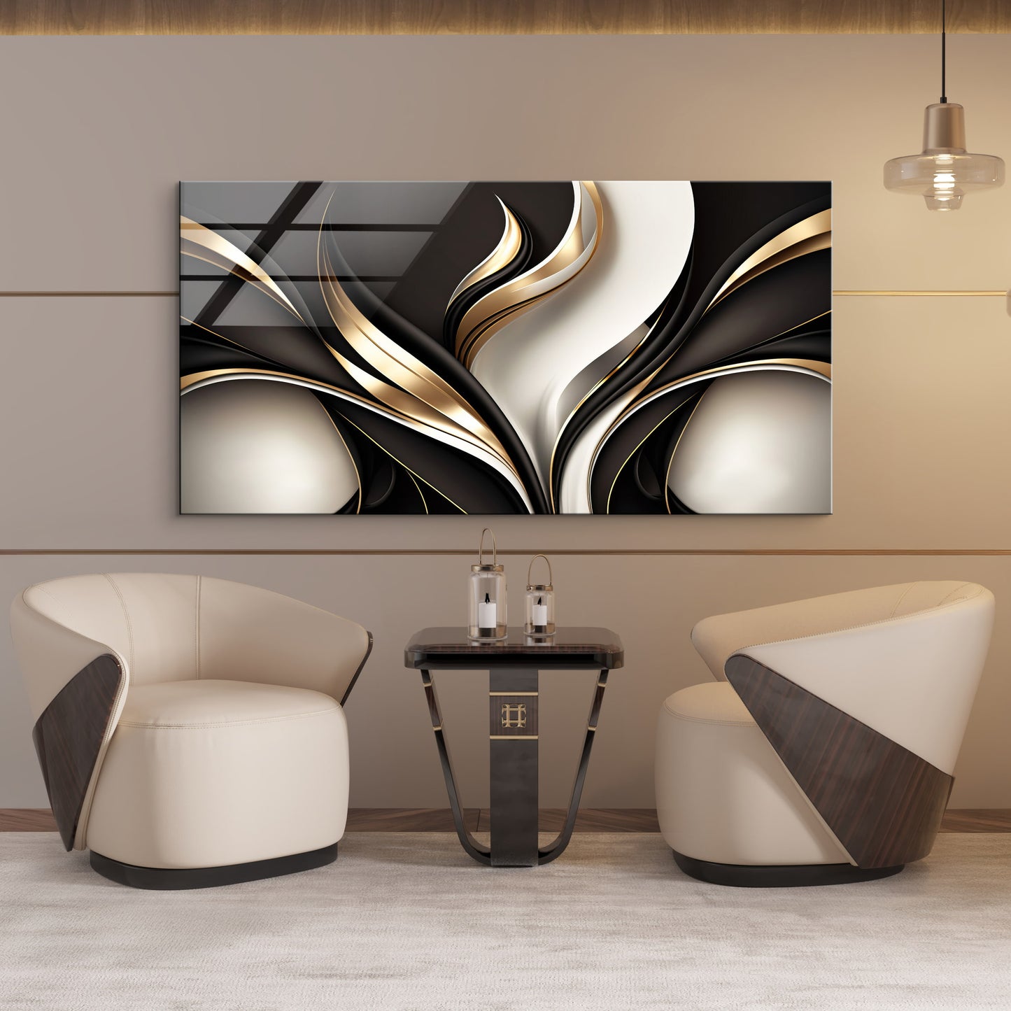 DEKORATİF YATAY CAM TABLO - CF0857