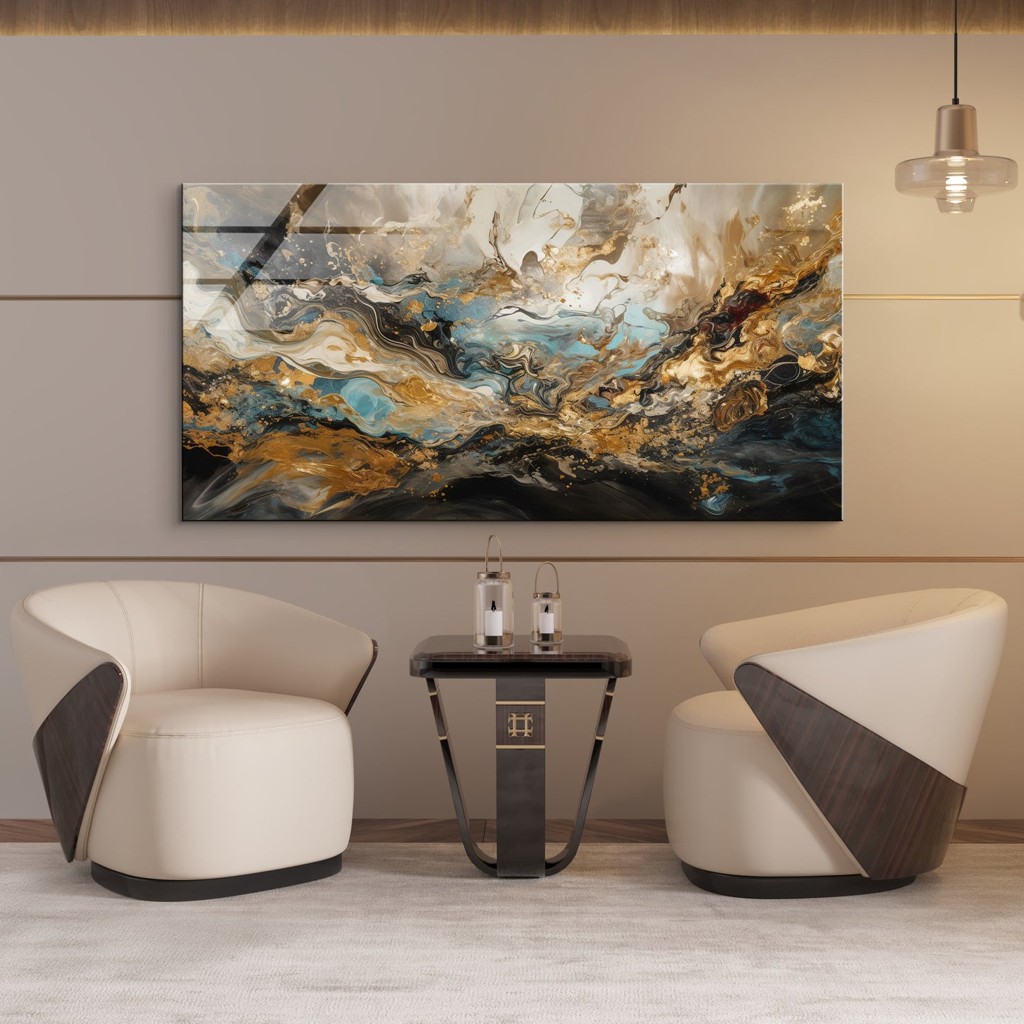 DEKORATİF YATAY CAM TABLO - CF0957