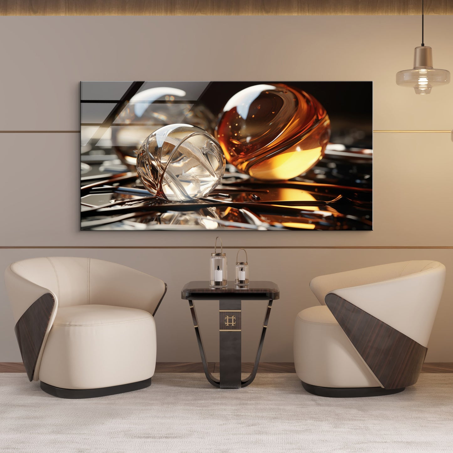 DEKORATİF YATAY CAM TABLO - CF0988