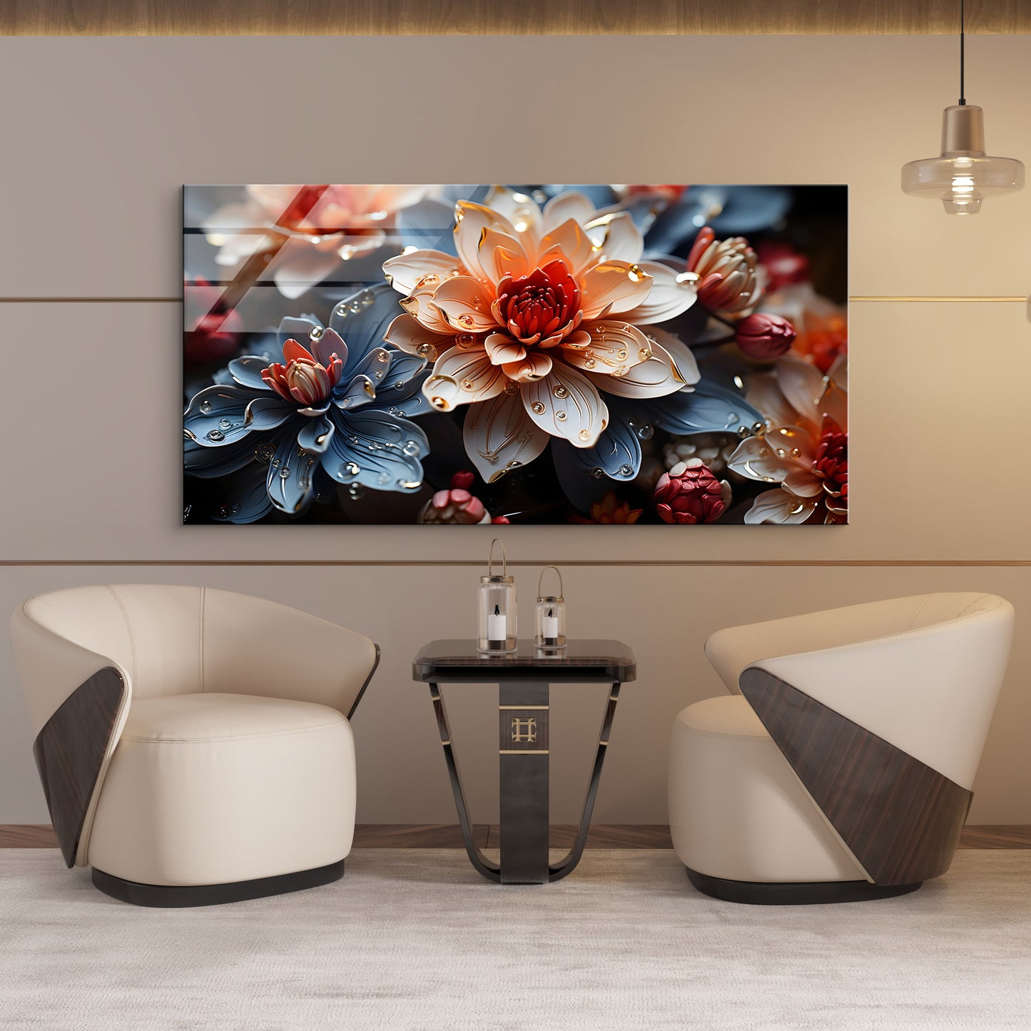 DEKORATİF YATAY CAM TABLO - CF0996