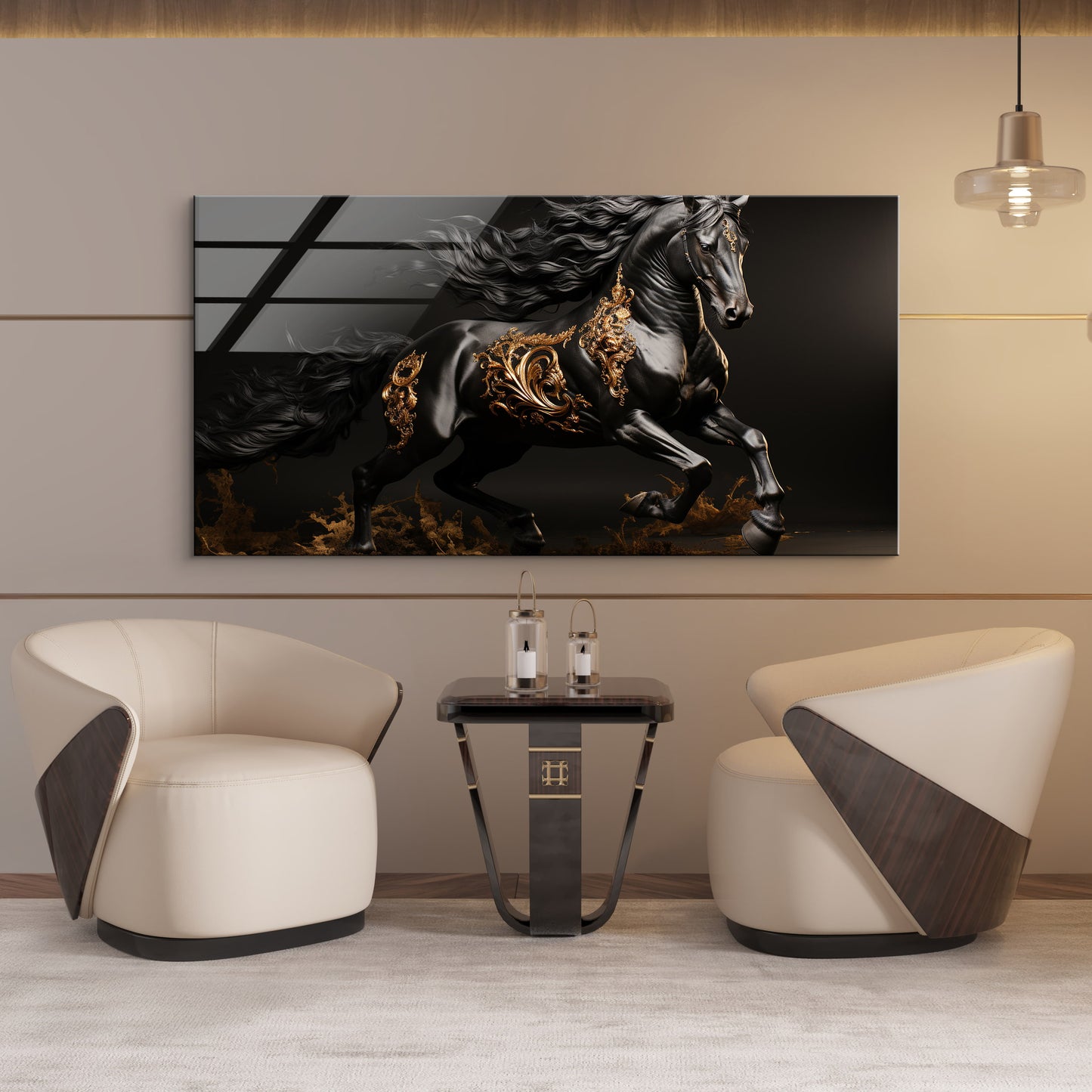 DEKORATİF YATAY CAM TABLO - CF1038