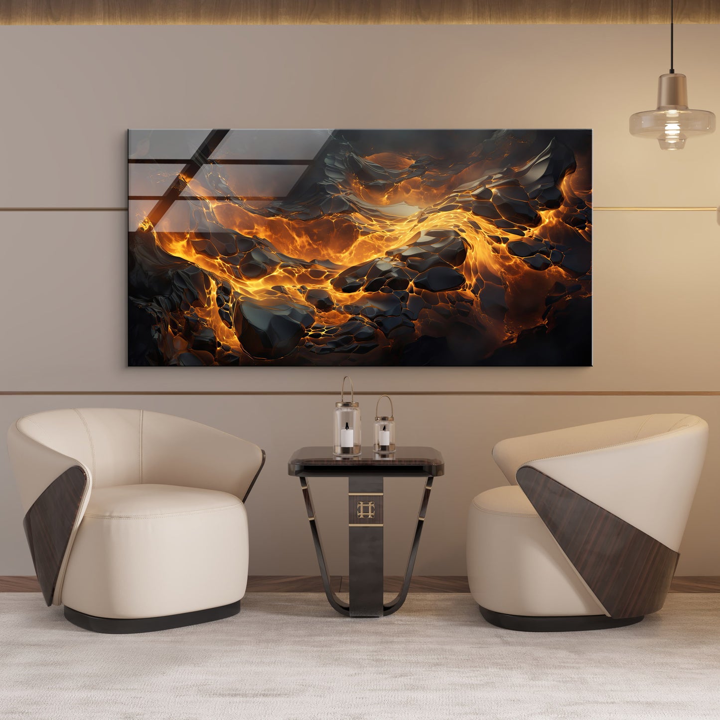 DEKORATİF YATAY CAM TABLO - CF1072