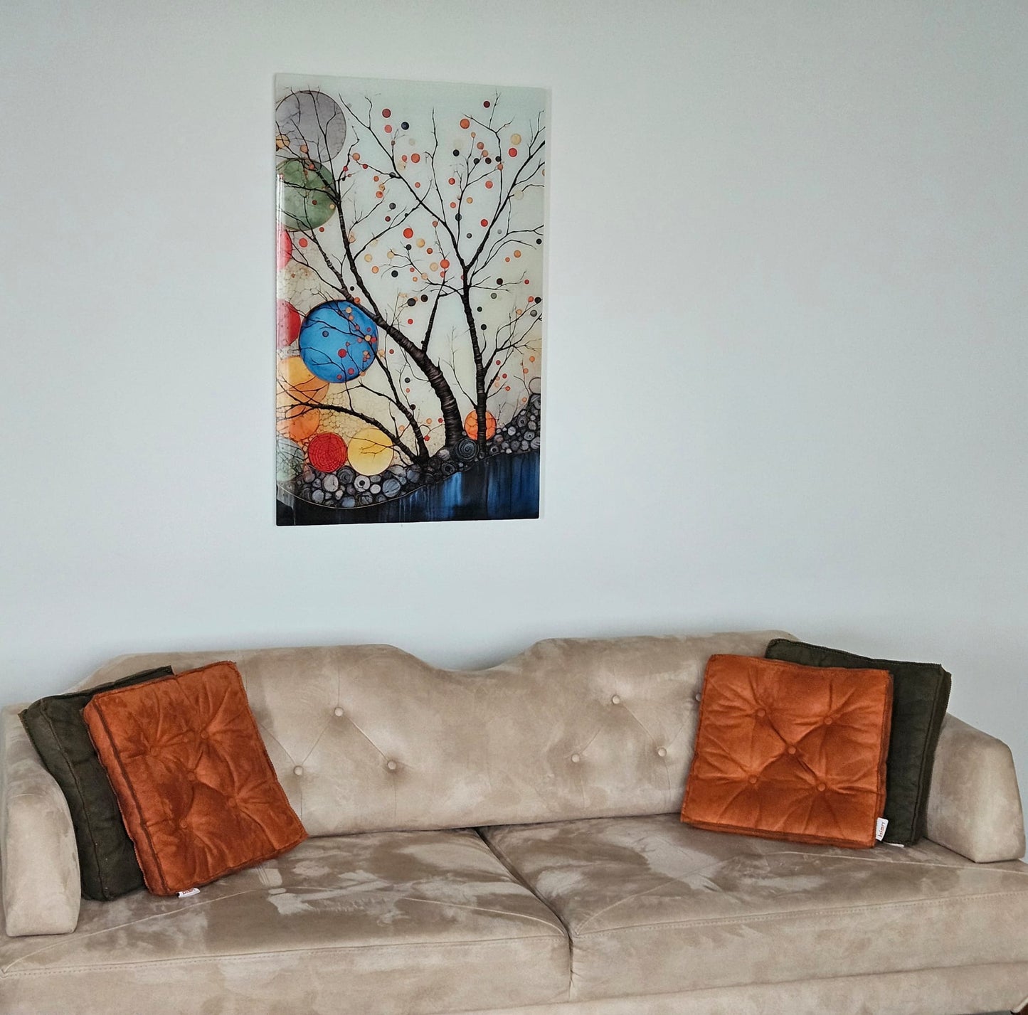 DEKORATİF DİKEY CAM TABLO - TT0008