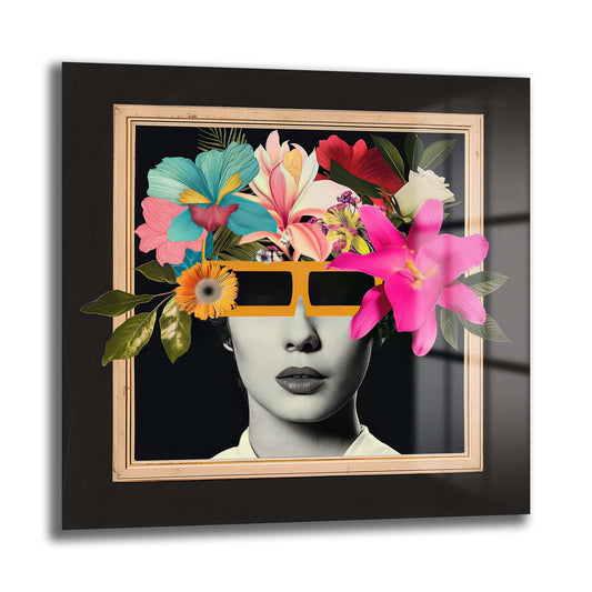 DEKORATİF KARE CAM TABLO - TT0798