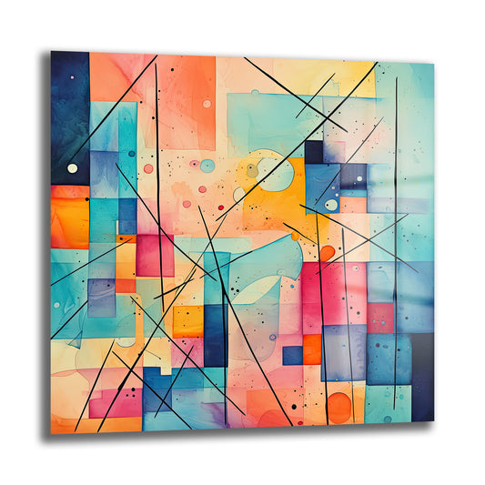 DEKORATİF KARE CAM TABLO - TT0903