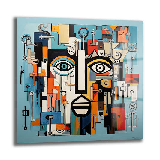 DEKORATİF KARE CAM TABLO - TT0866