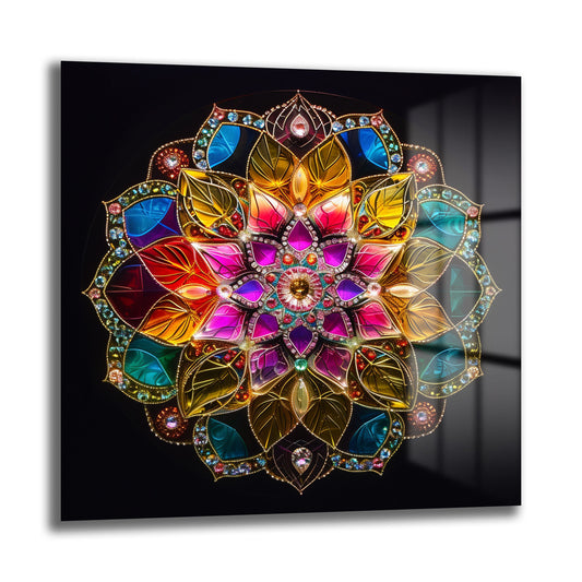 DEKORATİF KARE CAM TABLO - TT1084