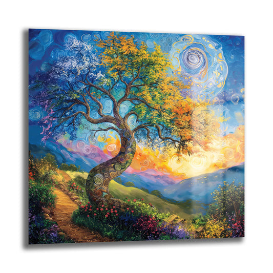 DEKORATİF KARE CAM TABLO - TT0733