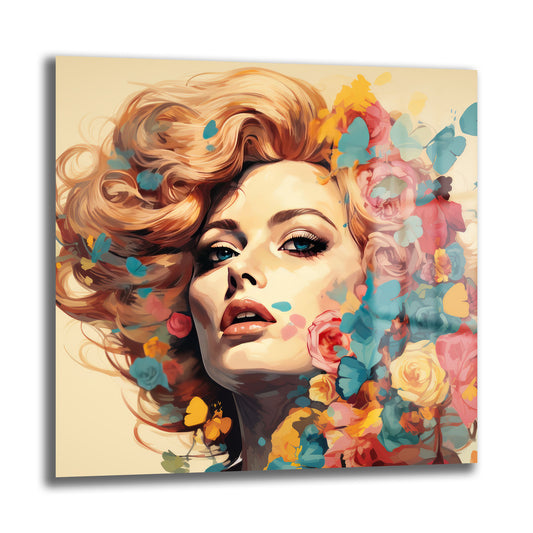 DEKORATİF KARE CAM TABLO - TT0849