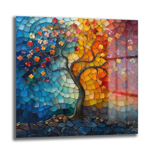 DEKORATİF KARE CAM TABLO - TT0822