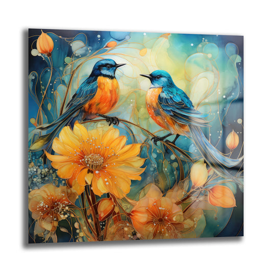 DEKORATİF KARE CAM TABLO - TT0854