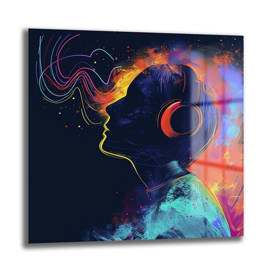 DEKORATİF KARE CAM TABLO - TT1050