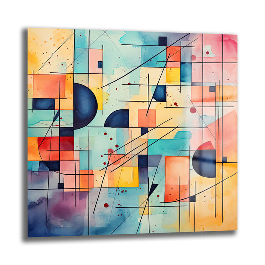 DEKORATİF KARE CAM TABLO - TT0888