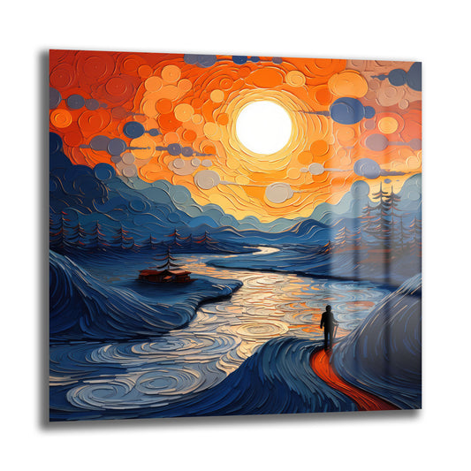 DEKORATİF KARE CAM TABLO - TT0862